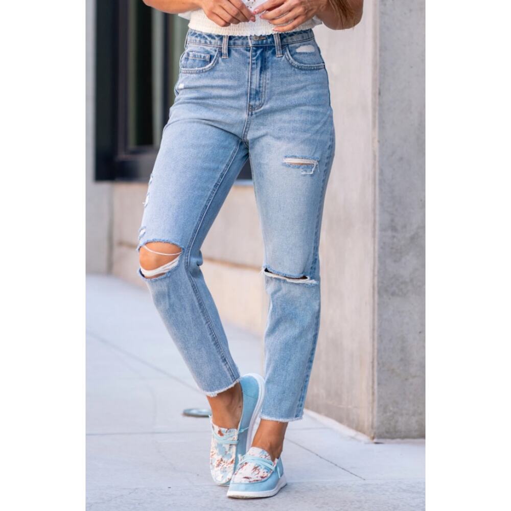 Vervet Flying Monkey Jeans Let You Down Super High Rise Beverly Slim Straight